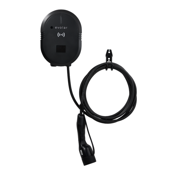 Evolar EV Charger laadpaal - 3-fase 11kW - Wifi + 5 meter kabel - Type 2 - Zwart